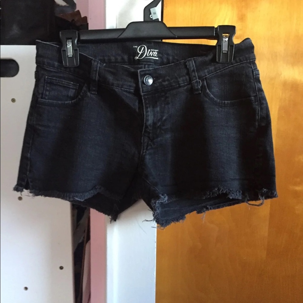 Black Denim Shorts